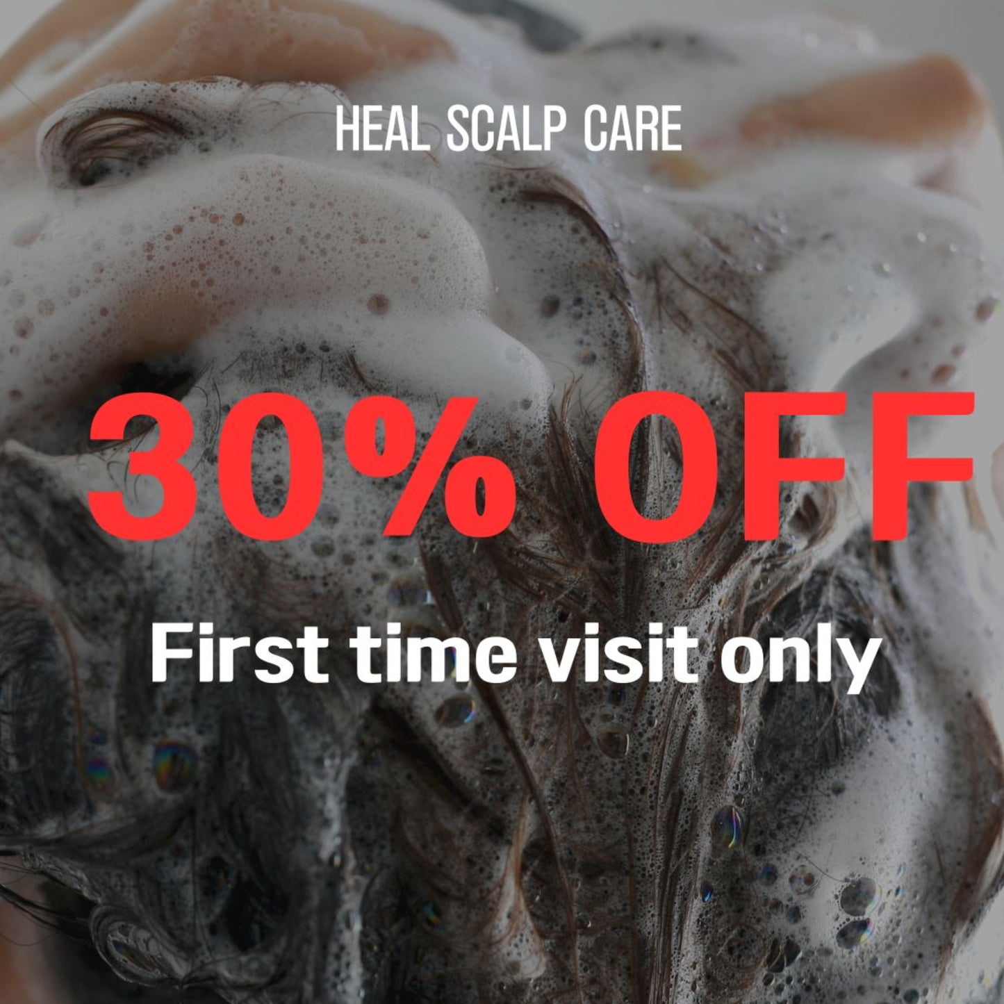 First time visit 30% off for Scalp spa