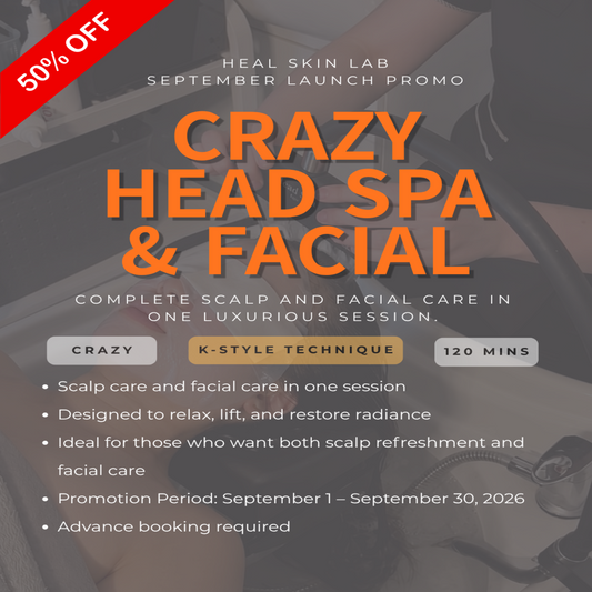 CRAZY HEAD SPA | Head Spa + Face Care – 120 Minutes