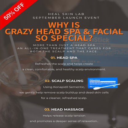 CRAZY HEAD SPA | Head Spa + Face Care – 120 Minutes