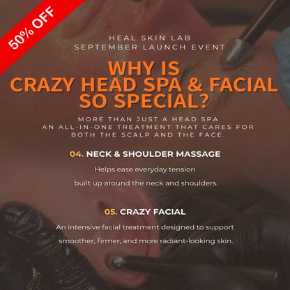 CRAZY HEAD SPA | Head Spa + Face Care – 120 Minutes