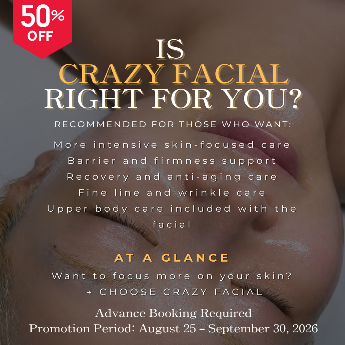 CRAZY FACIAL | Skin-Focused Facial + Fascial Massage – 120 Minutes (Copy)